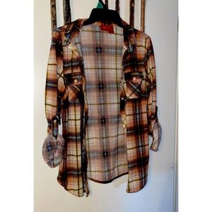 Plaid button down shirt